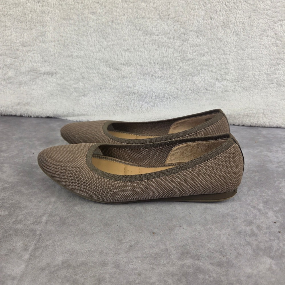 Kelly & Katie Astor Taupe Knit Pointed Toe Ballet Flats Womens 8M 200579451